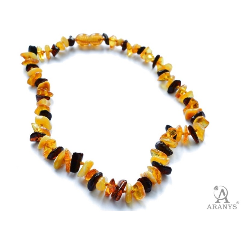 Jantarové korálky multicolor, pro miminka